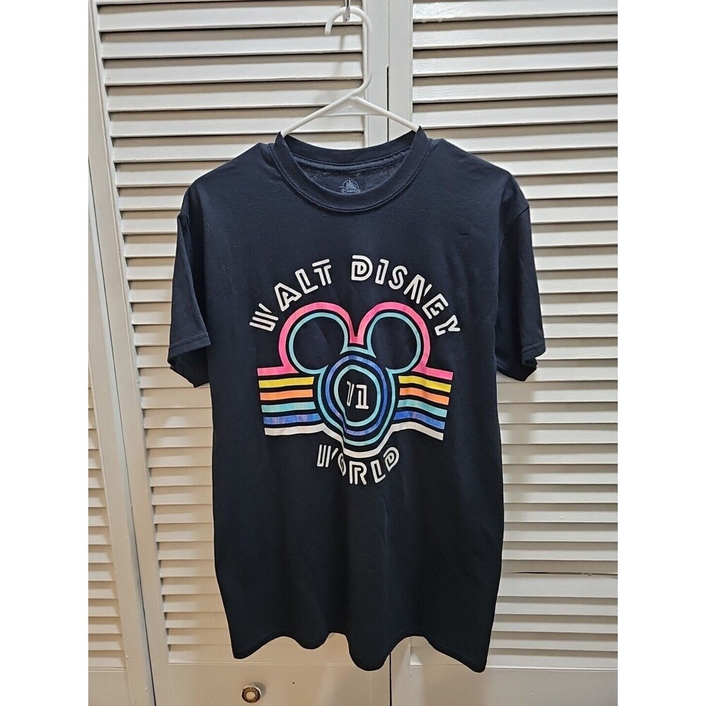 Walt Disney World 71 T Shirt Neon Black Short Sleeve Medium Great condition